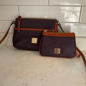 Small Purple Dooney And Bourke Purse and wristlet, WILL SHIP IN D&B BAG LAST PIC